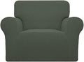 Easy-Going Stretch Chair Slipcover with Arm Washable Olive Green