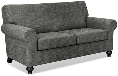 URBANLIFE 3-Piece Stretch Sofa Covers for 2 Cushion Couch, Gray