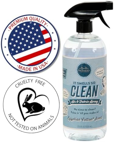 San Francisco Soap Company Smells So Clean Spray, Egyptian Cotton, 33.8 oz