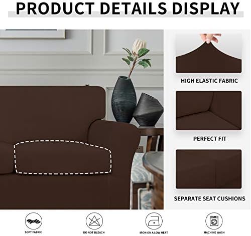 Easy-Going 4 Pieces Oversized Stretch Couch Cover for Dogs Washable