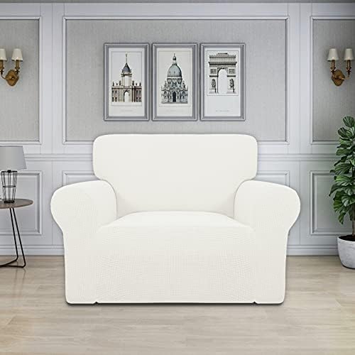 Easy-Going Stretch Oversized Chair Slipcover with Arm Washable Cream