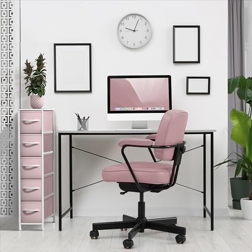 Sorbus 5-Drawer Narrow Dresser for Bedroom (Pink)