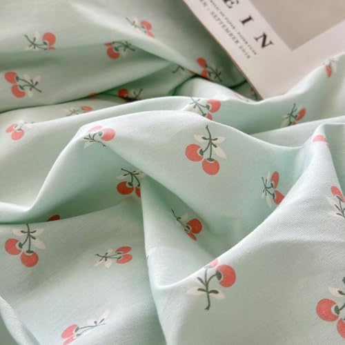 Green Queen Size Duvet Cover 90"×90",100% Cotton Bedding Set 3 Pcs