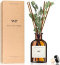 WEALD TRIBE Flower Reed Diffuser Set Eucalyptus & Lavender Scent for Room Bathroom Accessories Shelf Decor & Air Fresheners, Sticks Defusers with 4.0 fl oz Home Fragrance Oils, Office Gift
