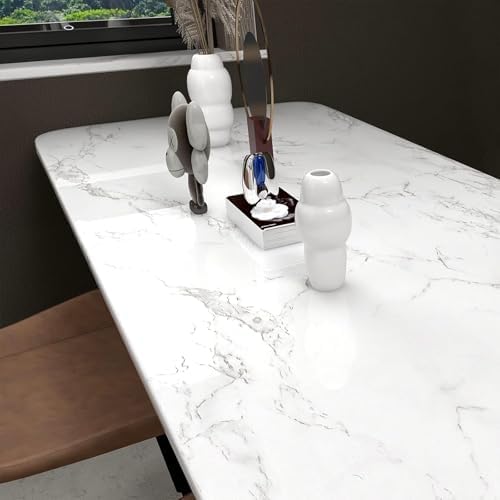 Marble Contact Paper White Peel and Stick Wallpaper for Kitchen Countertop