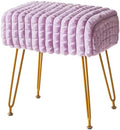 IBUYKE Makeup Vanity Chair, Rectangular Footrest Stool, Purple WBD003V