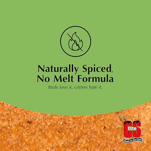 C&S Hot Pepper Delight No Melt Suet Dough, Suet Cakes for Wild Birds