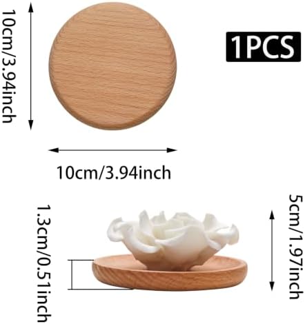 Flower Rose Wooden Pallet C Ceramic Essential Oil Mini Diffuser
