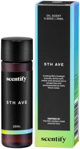 Scentify 5th Ave Aroma Oil Refill for Diffusers, 25ml / 0.85 fl oz