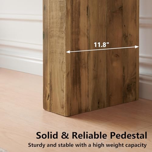 Reclaimed Solid Wood Console Table, 63" Long Farmhouse Entryway Table