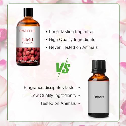 PHATOIL Litchi Fragrance Oil for Diffuser Aromatherapy 3.38FL.OZ