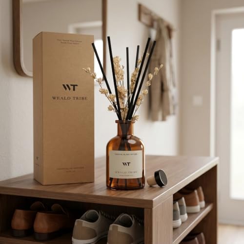 WEALD TRIBE Reed Diffuser for Bathroom Decor Early Summer Gardenia Scent