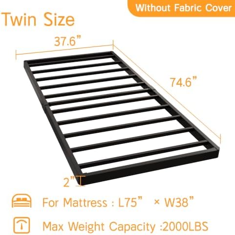 Twin Box Spring 2 Inch Low Profile Bunkie Board