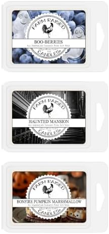 Halloween Spooky 3 Pack Soy Wax Melts - Farm Raised Candles - USA Made - 9 oz