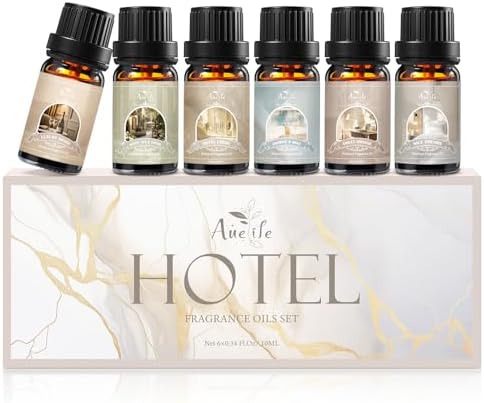Auelife Hotel Diffuser Oil Set, 6x10ml Hotel Scent for Home