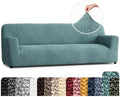 PAULATO Premium Stretch Couch Covers for Sofa - Sofa Chair Cover Washable, Dogs & Pets Friendly - Elastic Polyester Loveseat Slipcovers - Non-Slip Love Seat Couch Covers - Teal (86"-120" Wide)