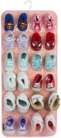PACMAXI Over The Door Shoes Organizer for 12 Pairs of Baby Shoes Boys Girl
