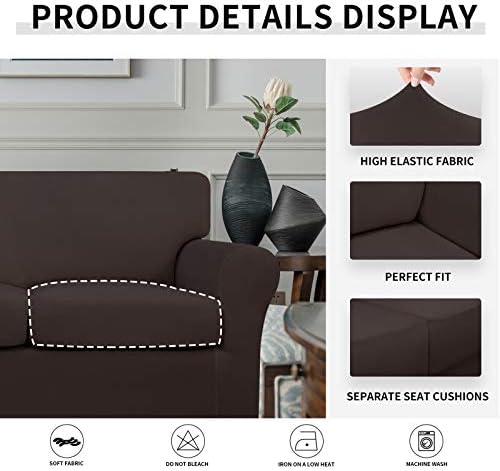 Easy-Going Stretch Oversized Loveseat Couch Cover for 2 Cushion Washable