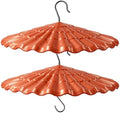 11.5'' Bird Feeder Rain Guard - Bright Dome Shield Umbrella Cover, Squirrel Proof Baffle for Outside Pole & Hanging Standard Wild Bird Feeders, Weatherproof Shatterproof Canopy,(2 Pack, Coffee)