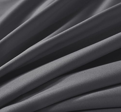 NHNHN 2 Pack Fitted Sheet-Deep Pockets-Soft Microfiber-Easy Care-Shrinkage and Fade Resistant-Fitted Sheets King Size for Girl Woman Teens Kids-2 Sets of Fitted Sheet (King,Dark Grey)