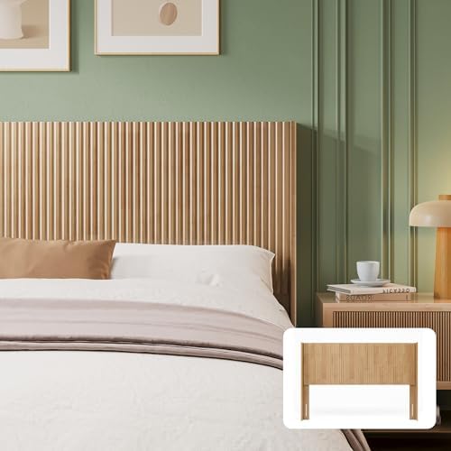 Queen Headboard Only, 64.6" Wood Headboard Queen Size, Boho Headboard