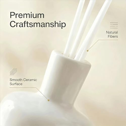 Gardenia Reed Diffuser Set for Home, Natural Essential Oil Fragrance