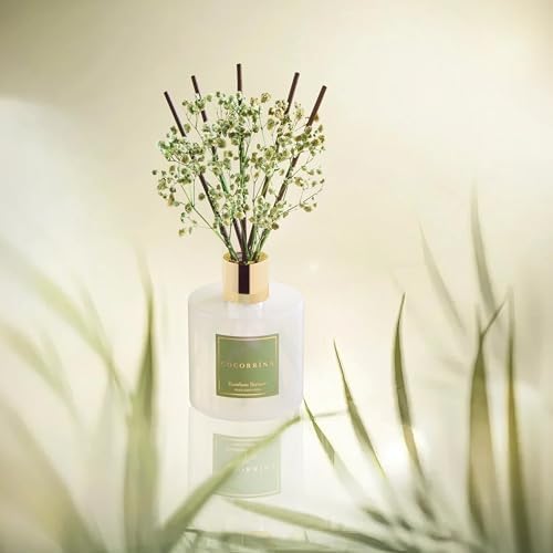 Cocorrína Reed Diffuser - Bamboo Stream Scented Diffuser with 8 Sticks Home Fragrance Reed Diffuser for Bathroom Shelf Decor