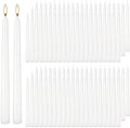 YOROXRG 100Pack White Taper Candles, 7-8 Hours Burn Time, Unscented, Smokeless and Dripless, 0.75 x 10 Inch Dinner Candle Set for Household, Wedding, Party and Home Décor Candlesticks