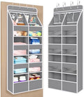 Univivi Upgraded Over the Door Organizer for Baby Nursery, Grey, 5-Shelf