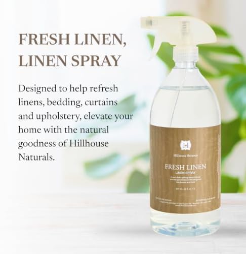 Hillhouse Naturals - Linen Spray - Made in the USA - Fresh Linen Scent - 1L