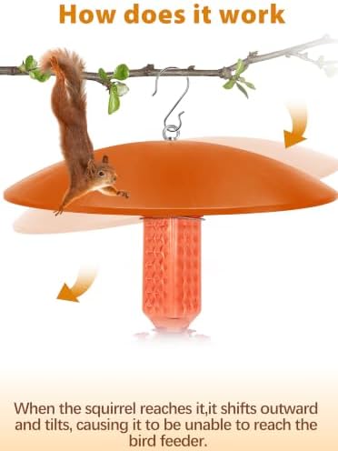19.25-Inch Extra Large Squirrel Baffle,Hummingbird Feeder Shade Dome Cover, Bird Feeder Rain Guard, Hanging Squirrel Proof for Shepherd's Hook Outdoors (Terracotta) 2 Pack