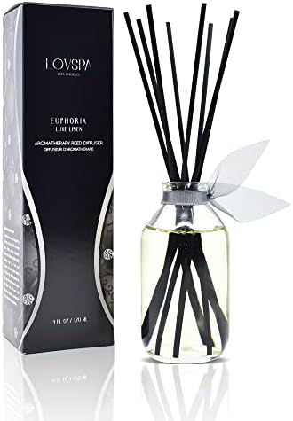 Reed Diffuser Set - Euphoria Luxe Linen Scented Diffuser with Sticks