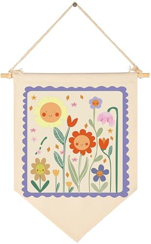 Spring Day-Nursery Wall Decor Gift for Baby Boys Girls Kids-Canvas Hanging Banner Pennant Wall Decor Gift for Nursery Homeschool Baby Room Playroom Reading Room Bedroom
