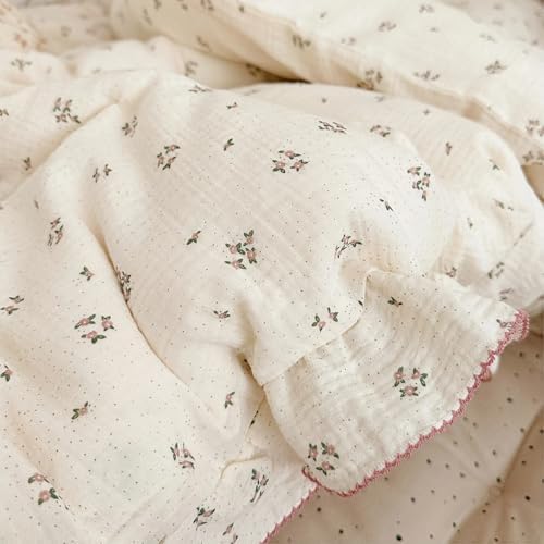 Shabby Chic Floral Quilt/Duvet Cover Twin, Primrose, No Pillows