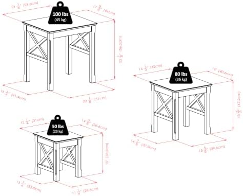 Winsome Xola Nesting Tables, Cappuccino