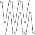 YINGFENG 6 Pack 19.7Inches Black Hanging Chains, Garden Plant Hangers, for Bird Feeders, Billboards, Chalkboards, Planters, Lanterns, Wind Chimes and Decorative Ornaments