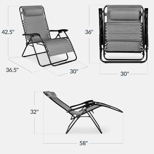 Best Choice Products Set of 2 Extra Wide Zero Gravity Chair Recliner