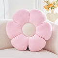 Kcvvcr Pink Flower Pillow, 14.9" Cute Flower Shaped Floor Pillow, Aesthetic Floral Plush Daisy Decorative Throw Pillows for Bed Sofa Couch