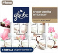 Glade PlugIns Air Freshener Refills, Sheer Vanilla Embrace, 5 Count