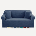 YEMYHOM Couch Cover Latest Jacquard Design High Stretch Sofa Covers for 2 Cushion Couch, Pet Dog Cat Proof Loveseat Slipcover Non Slip Elastic Furniture Protector (Medium, Begonia Leaf Navy)
