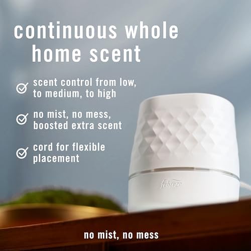 Febreze Plug Scent Booster Air Freshener Oil Diffuser + 2 Downy Calm Refill