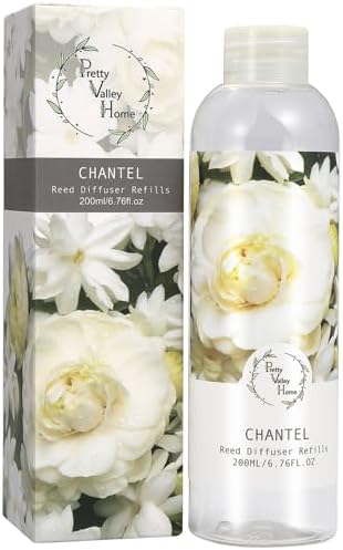 Reed Diffuser Oil Refill, Chantel Fragrance Oil for Diffuser Refill, Flameless Home Fragrance for Bedroom, Bathroom Home Decor 200ml (6.76 fl.oz)