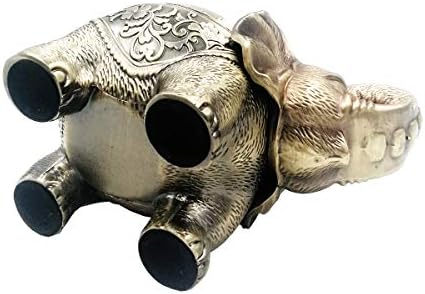 Hourwof Metal Elephant Incense Holder,Vintage Cone Coil Incense Burner with Lid,Ash Catcher,Aromatherapy Ornament Home Office Decor,Bronze