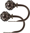 KAMANINA Decorative Curtain Drapery Holdbacks, Wall Mounted, 2 Pack Bronze