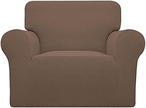 Easy-Going Stretch Oversized Chair Slipcover with Arm Washable Brown