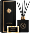 Black Reed Diffusers for Home | Premium Fragrance Diffuser | Reed Diffuser Sticks in Oil Set with Sunlit Citrus Scent | Smell Good Stuff | Long-Lasting Oil for Bathroom & Office (5 oz)