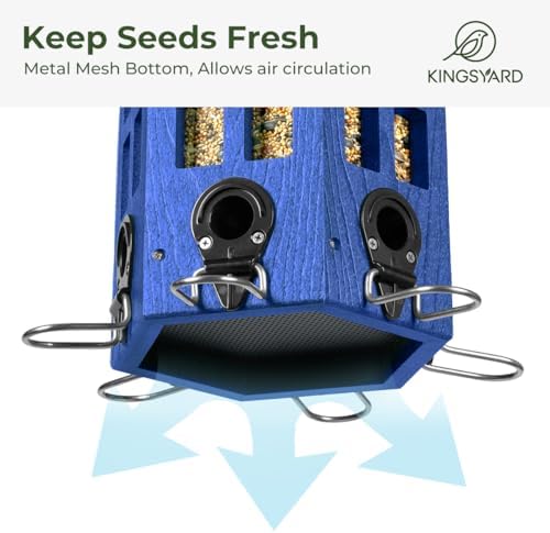 Kingsyard Hopper Bird Feeders for Outdoors Hanging, Squirrel-Proof