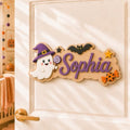 Personalized Halloween Name Sign for Nursery, Custom Wooden Kids Room Sign