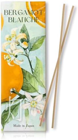 Bergamot Luxury Japanese Incense Sticks 60sticks SweetOrange Rose Amber Coreless Low Smoke Natural Charcoal Free Aromatherapy Meditation Calming Stress Relief Relaxation Yoga TOMORI