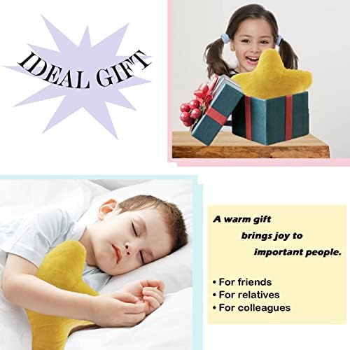 zhidiloveyou Star Pillow Plush Yellow, Stuffed Star Shaped Pillow Toy 15.7"